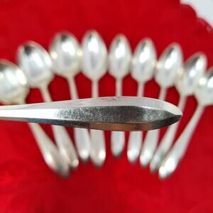 10X Tsp 1914 Patrician Silverplate Flatware COMMUNITY Oneida Lined Teaspoon Soup